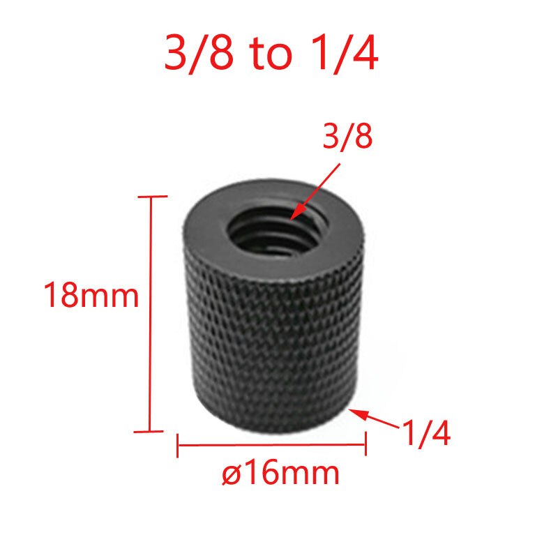 1/4 "Naar 3/8" 5/8 "Om 1/4" Man-vrouw Draad Schroef Mount Adapter Statief Plaat Schroef plaat Schroef Mount Voor Slr Camera: C 38 to 14