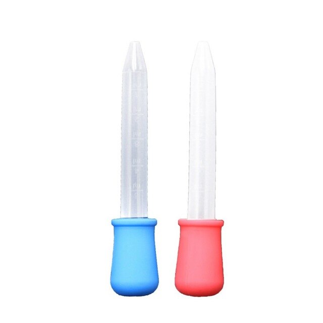 3 st silikonpipett flytande matdroppare plastfoder för barnmatande droppsked burette spädbarnsredskap: 2 st b