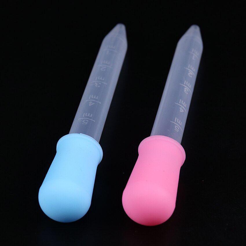 1pc 5ml klar silikone børn medicin foder dråber dimitteret pipette flydende mad dråber skole lab forsyninger