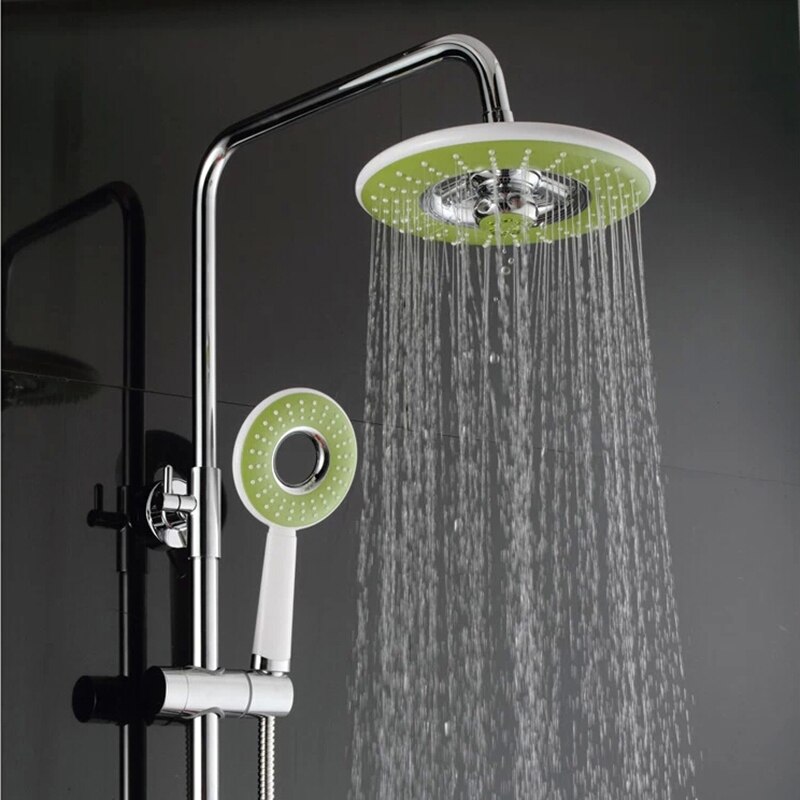 Langyo Chrome Douchekop Badkamer Abs Plastic Douche Kraan Mode Grijs Regendouche Nozzle Met Douche Hand