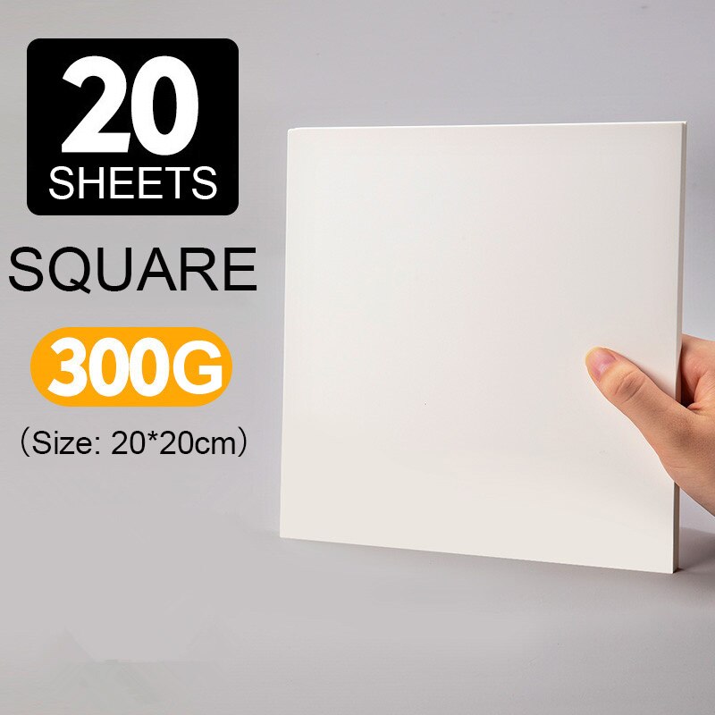 Pastel Papier Olie Pastel Special-Purpose Fijne Korrel Papier Olie Pastel Schilderij Karton Plakken Papier A5/A4 Vierkante pastel Papier: 20x20cm 20 sheets