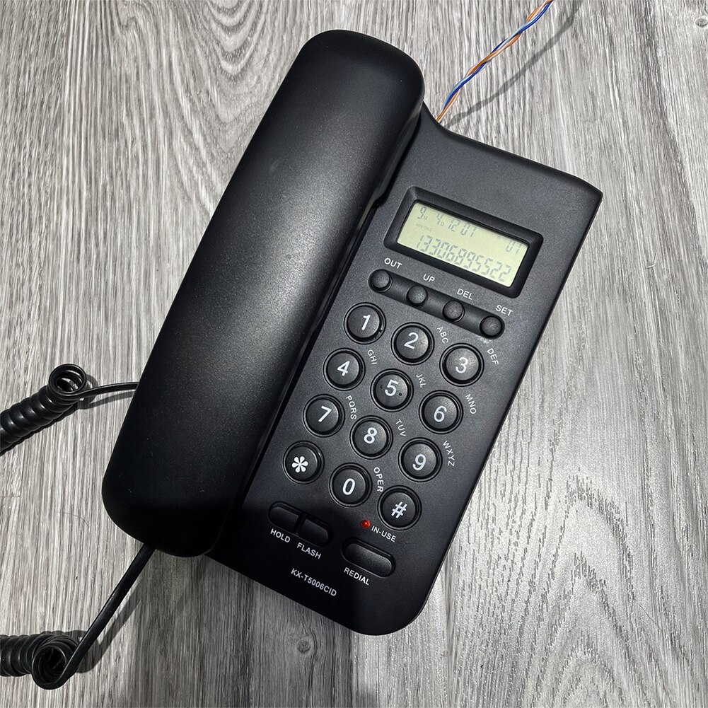 KX-T5006CID Callback Loud Sound FSK DTMF Hotel Wall Mounted Landline Business Corded Telephone Caller ID Big Button Home Office