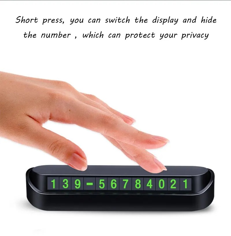 Car Temporary Parking Card Phone Number Card Plate Telephone Number Car Park Stop Automobile Accessories