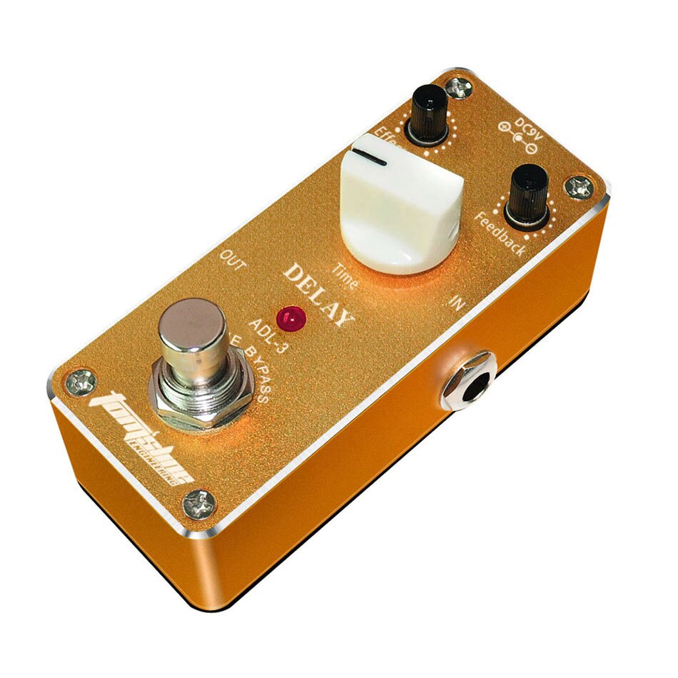 Aroma ADL-3-Pedal de guitarra con efecto de retardo, accesorio de True Bypass analógico F/S DC 9V, piezas de guitarra, Pedal de coro