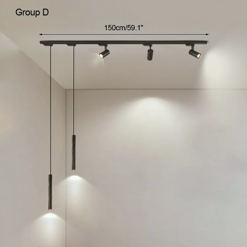 Luci a binario a montaggio superficiale, faretti, lampadari a LED per ristoranti, soggiorni senza luci principali, lampade da bar, lampade da scrivania