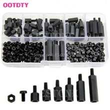 M3 Nylon Black Hex M-F Spacers/ Screws/ Nuts Assorted Kit, Standoff G08 Whosale&amp