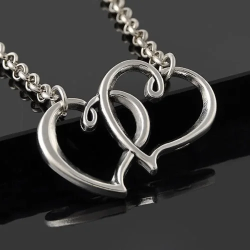 Delysia King-tobillera de plata con doble corazón para mujer, cadena de tobillo sencilla de aleación, para playa, Verano
