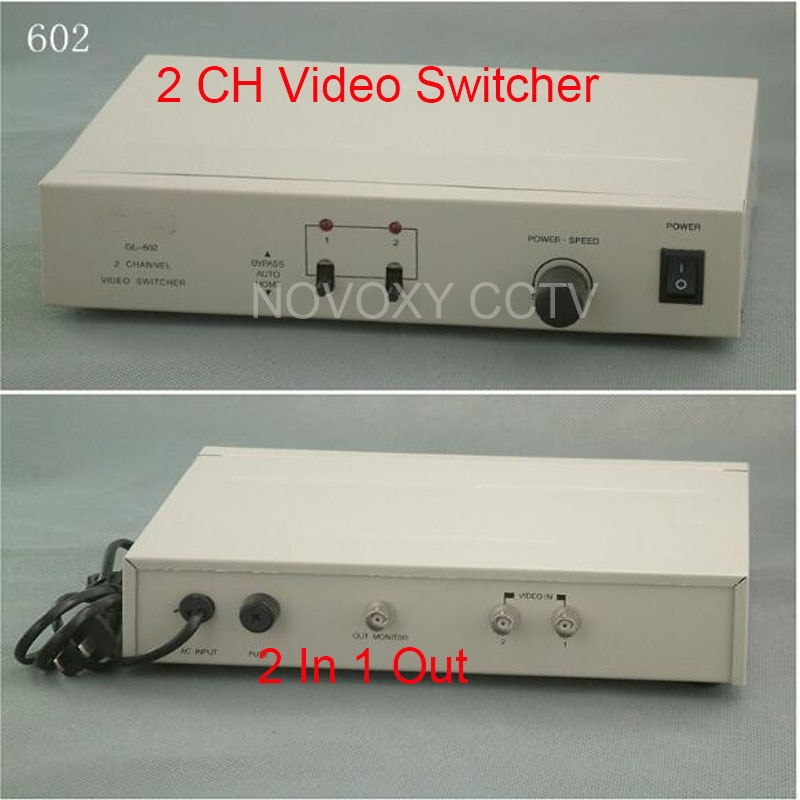 2 In 1 Out Composiet BNC Video Switcher Voor CCTV Beveiligingssysteem