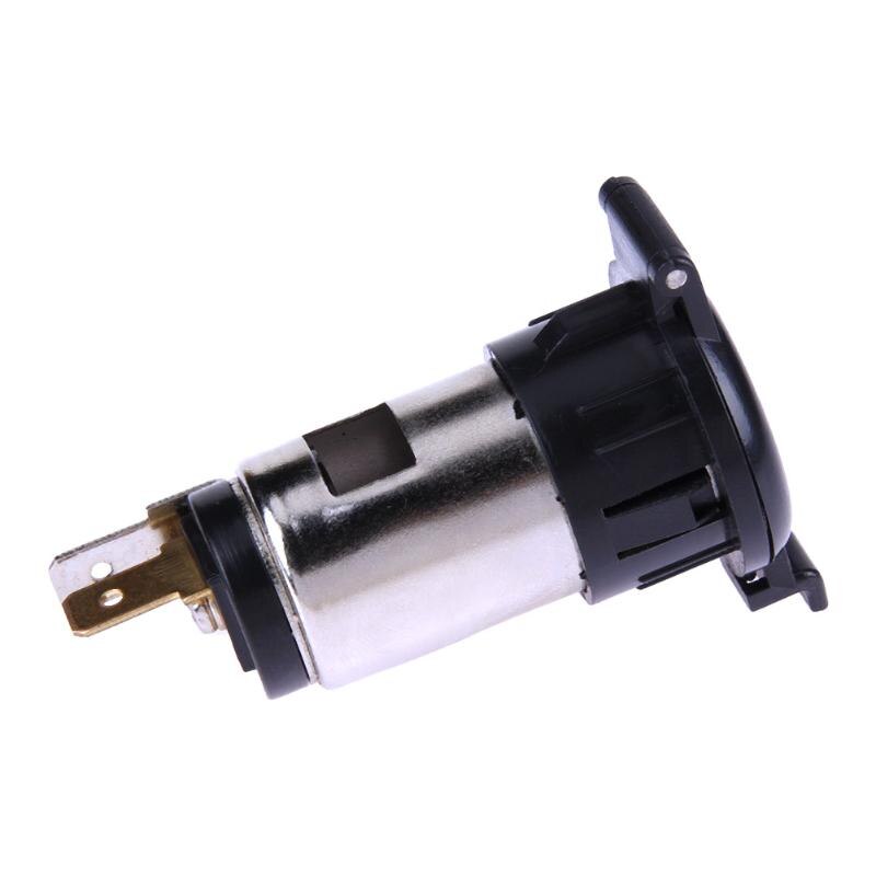 12V 12W Waterproof Car Auto Motorcycle Cigarette Lighter Power Plug Socket Power Outlet Heat Resistant Plastic Cigarette Socket