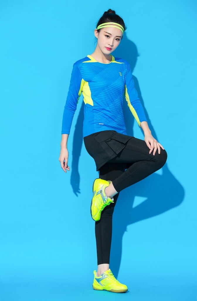 Costume de Tennis de Table, combinaison de Badminton pour femmes, Culottes, vêtements à séchage rapide, manches longues, tenue de sport