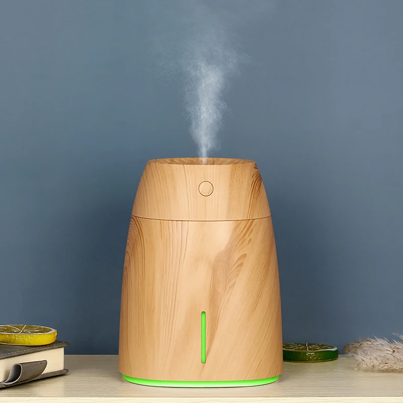 600 ml Holzmaserung Luftbefeuchter USB Aroma Diffusor Zerstäuber USB Haushalt Luftbefeuchter Feuchtigkeitsspendende Instrument Desktop Luftbefeuchter