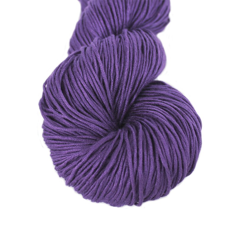 5*50g hankaa hieno pehmeä ja sileä luonnollinen bambu käsineulontalanka virkattu neulekangas: 13 violetti
