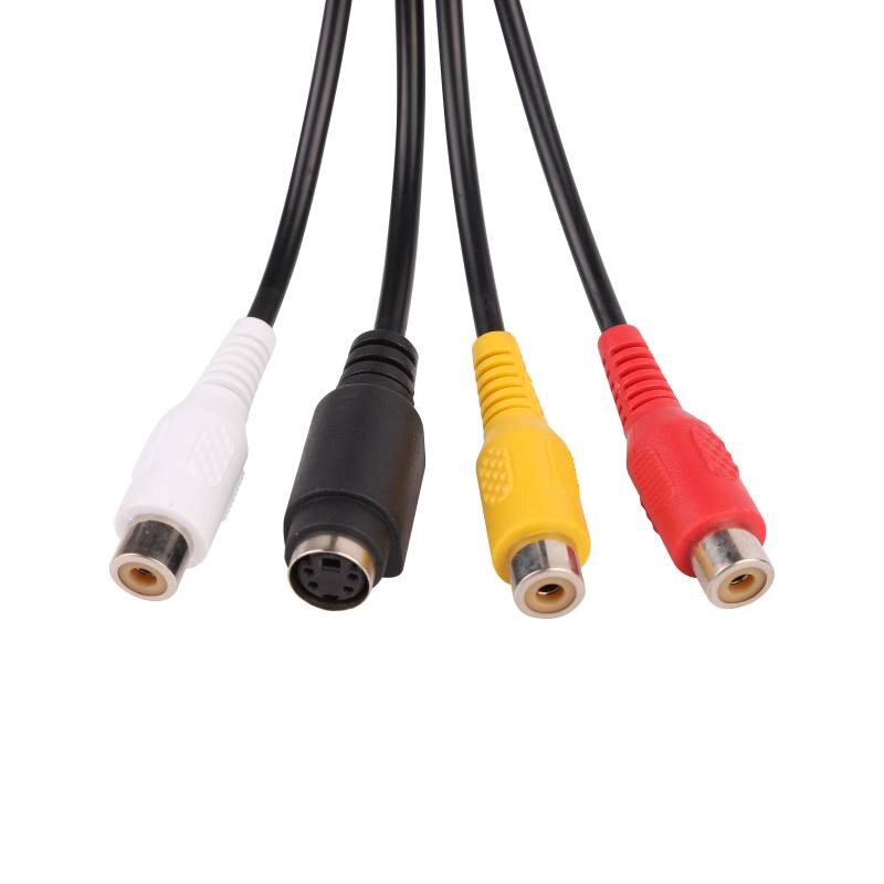1Pcs VGA Male naar S-Video 3 RCA Jack Vrouwelijke Composite AV TV Out Adapter Converter Connector Video kabel voor Laptop PC HDTV