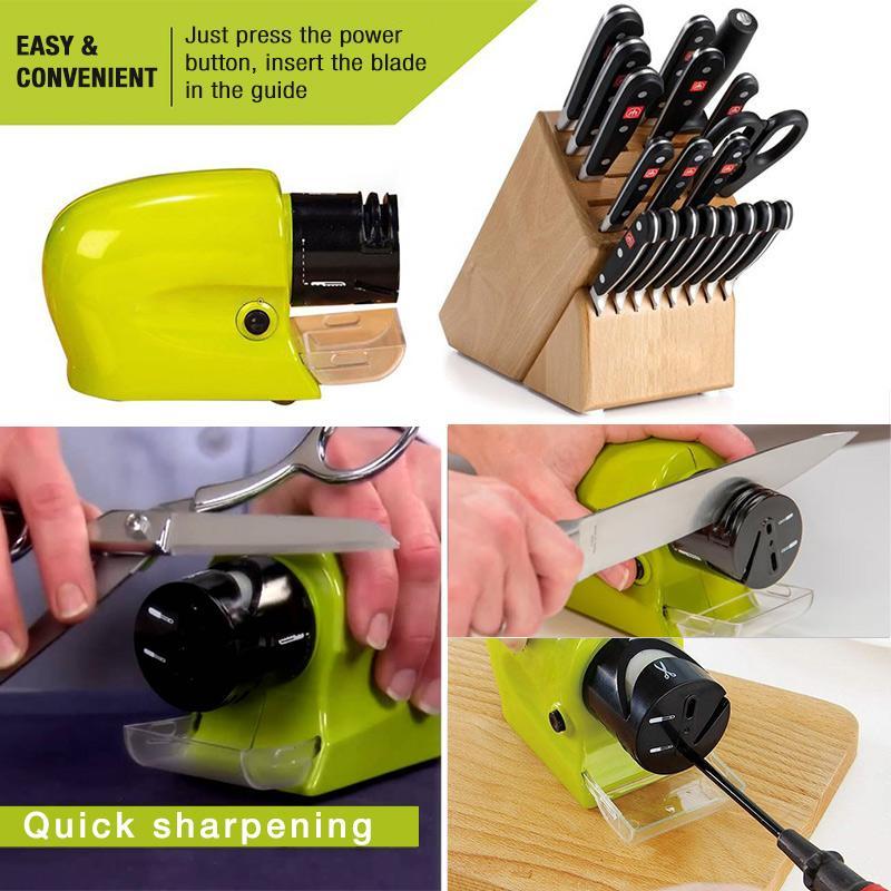 Electric Knife Sharpener Cordless Motorized Blade Household Sharpener Swifty Sharp Kitchen Knife Blade Sharpener