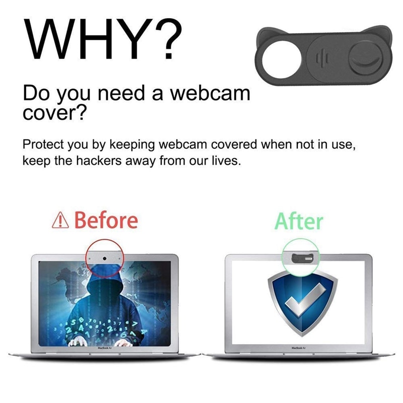 Webcam Set Slider Camera Case for Smartphone Tablet Mac book Dell Hp Laptop and All-In-One Desktop with Sturdy Adhesive Protecti