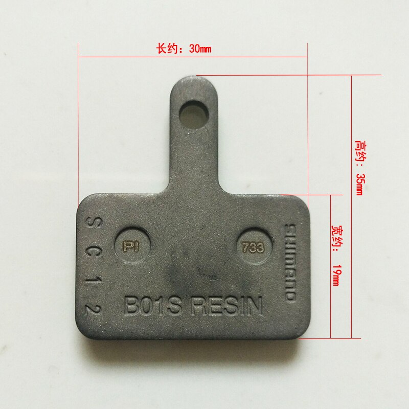 SHIMANO-pastillas de freno de resina B01S, para MTB MT200 /M315, br-M485, M445, M446, M447, M395, M355, M575, M475, M416, M396, M525, M465