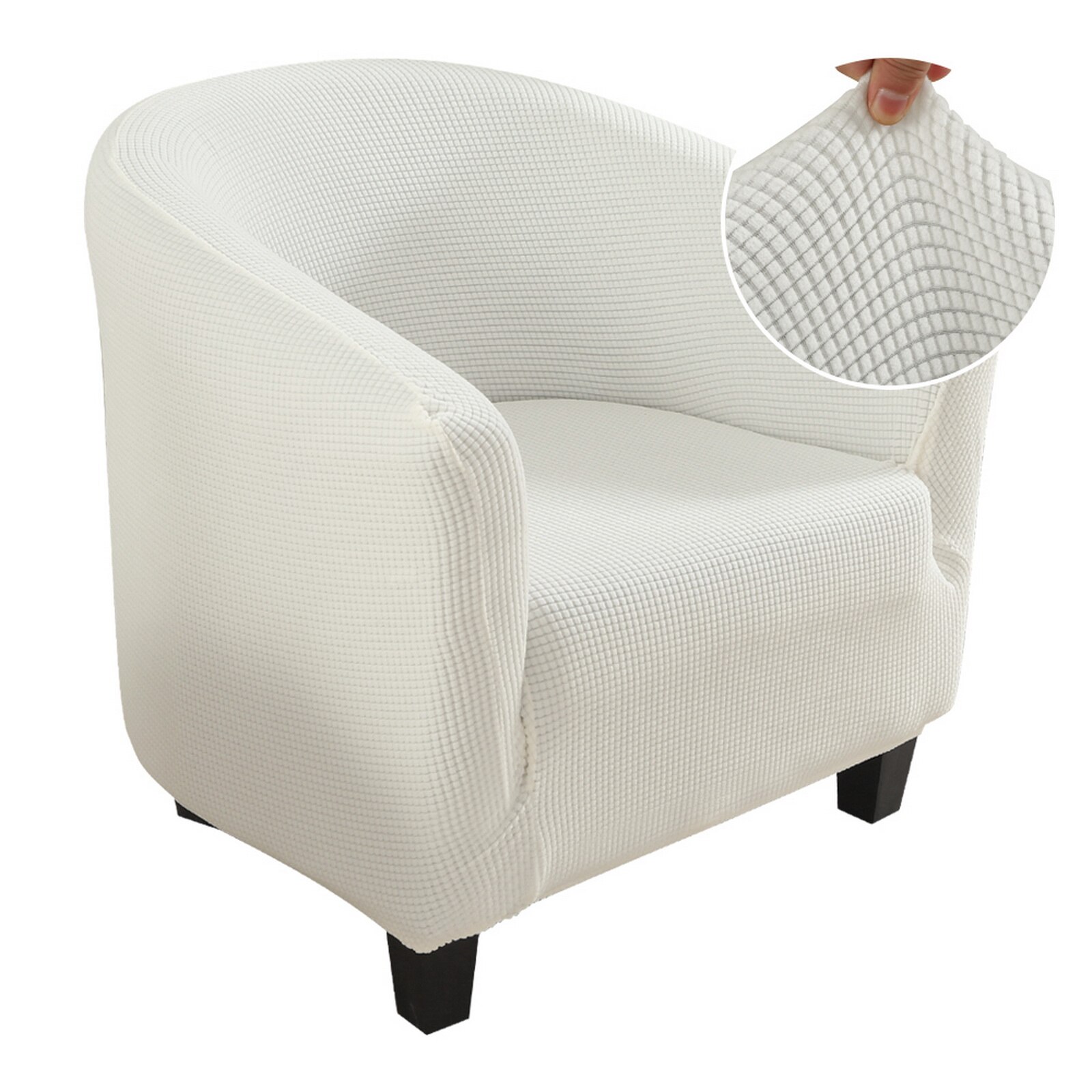 Strikker jacquard sofa lænestol sædebetræk elastisk kaffebalje sofa lænestol sædebetræk beskytter betræk hjemmestol indretning: G316305