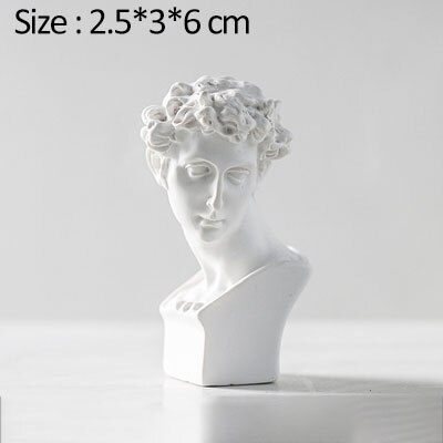 Noordse klassieke figuur gipsen beeld moderne minimalistische hars ambachten retro 3d mini schets avatar kunst model huisdecoratie: Mini-d