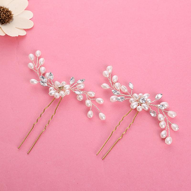 Festival Wedding Hair Accessories Bridal Hair Stick Floral Hairpin Beautiful Headdress Plait Hair Clip Vine Accessories