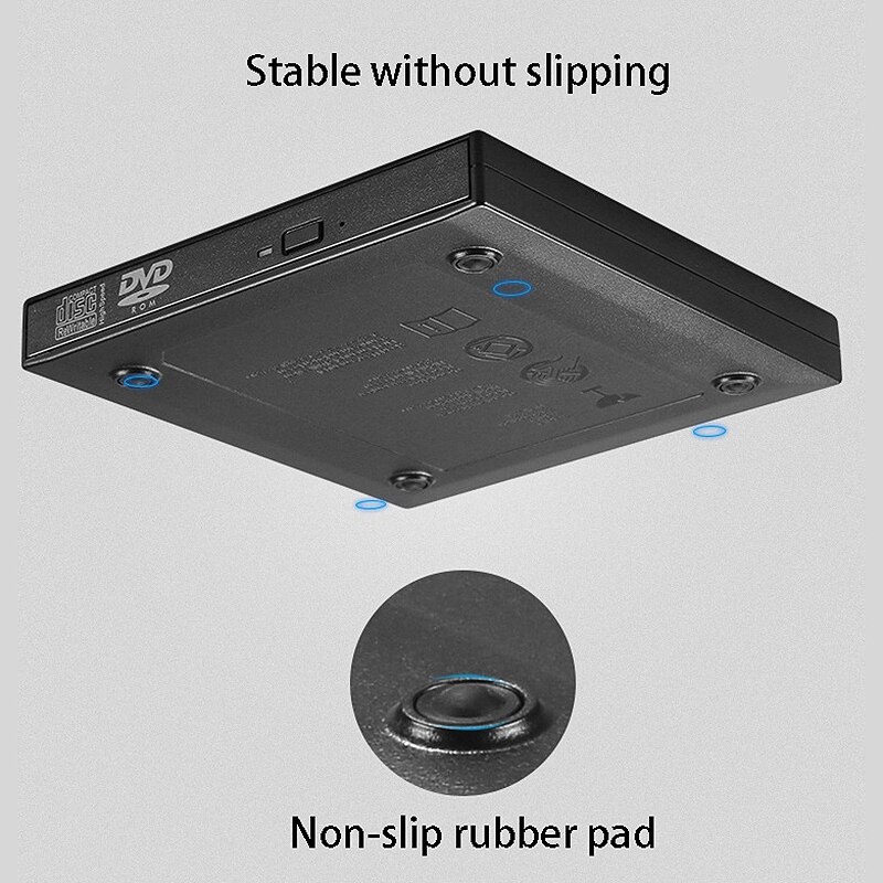 -USB2.0 External CD DVD Burner, Desktop / Laptop Universal CD DVD Burner External Drive