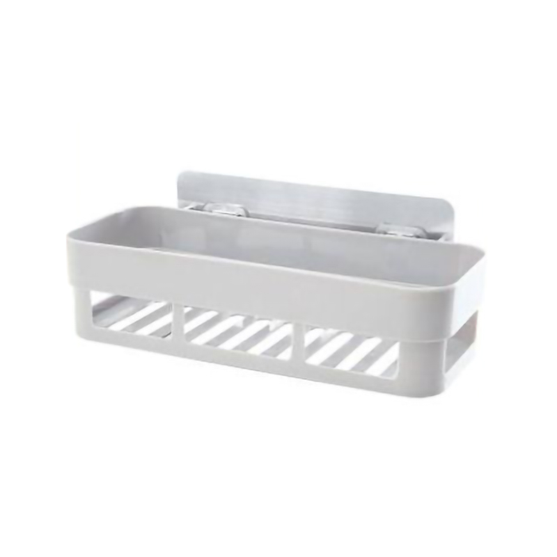 Étagère murale multifonction, coin à pression, en plastique, pour salle de bain, Drainage, rangement de douche: 01