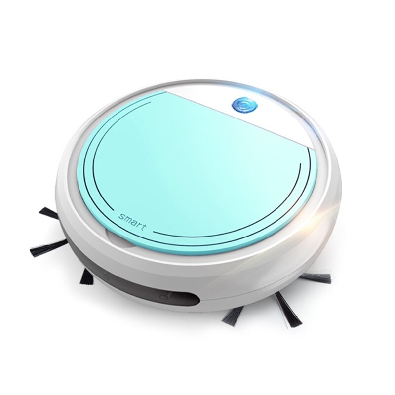Robot Vacuum Cleaner, Strong Suction Automatic Bot Self Detects Stairs Pet Hair Allergies Friendly Robotic Home Cleaning: Blue