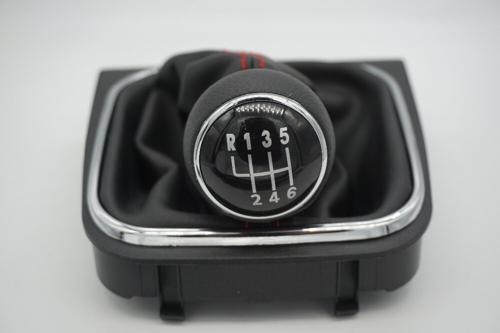 FAT 6 Speed Gear Shift Knob With Leather Boot For VW EOS 2006 2007 Scirocco