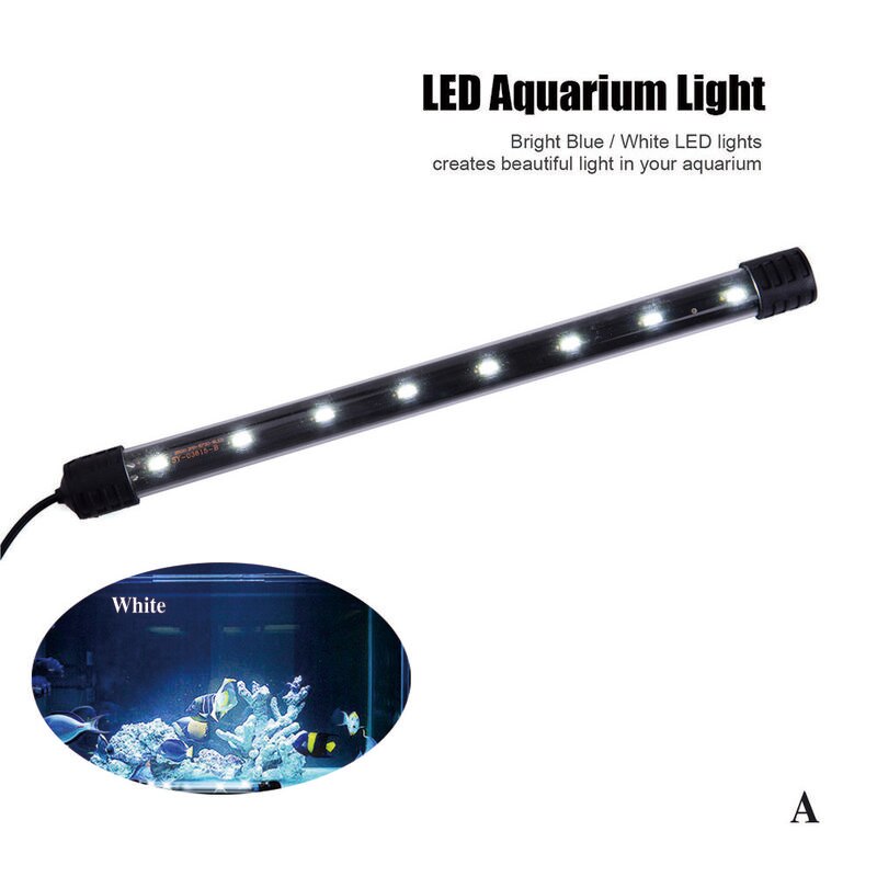 Luz LED redonda T4LED para acuario, lámpara de paisajismo, cuentas de iluminación, luz fluorescente de buceo, enchufe europeo, 5730: A