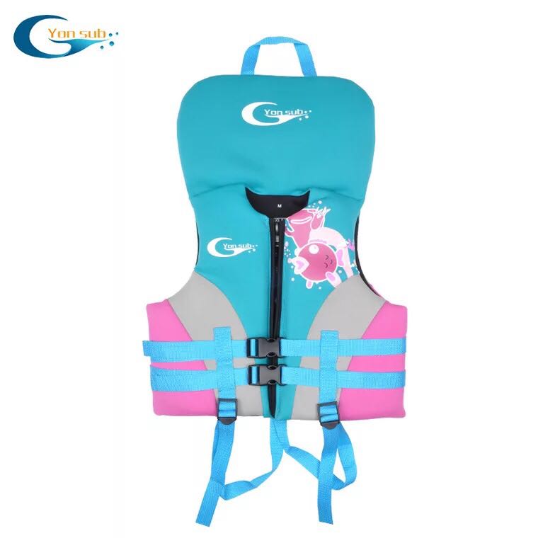 Foam Neopreen Carton Reddingsvest Voor Kinderen Professionele Kinderen Snorkel & Zwemmen Drijfvermogen Vest Dik En Warm Blauw