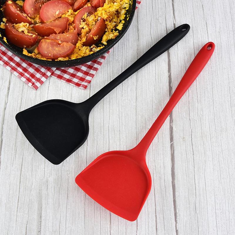 Silicone Kitchenware Cooking Utensils Spatula Turner Egg Non-stick Cooking Wide Meat Pizza Shovel Scraper Tool Kitchen Beef V0S0