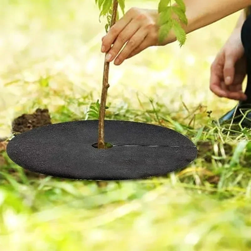 15/25/27/32cm anillos de paleta de árbol esteras protectoras de árboles película reutilizable para césped y jardín estera de barrera de Control de malezas para protección de raíces de plantas