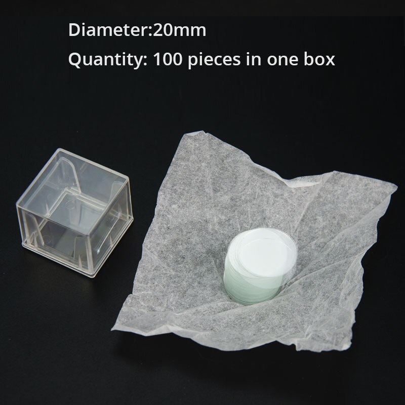 20/28mm runda blanka objektglas för mikroskopglas täckglas objektglas täckglas tjocklek 0.13 - 0.17mm 100 st objektglas för mikroskop: 20mm
