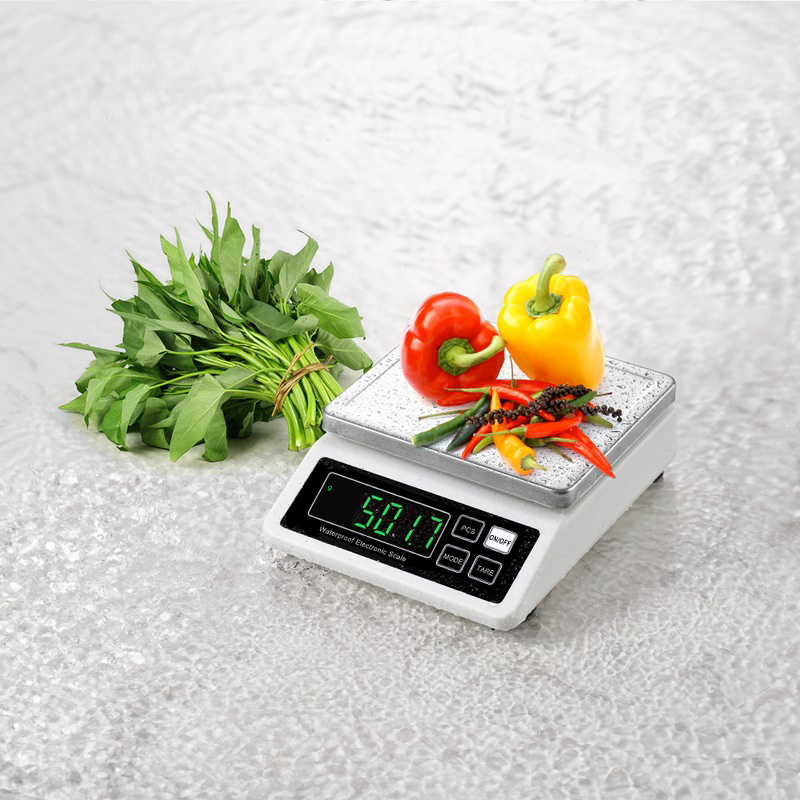 Wiederaufladbare Küchenwaage, IP67, vollständig wasserdicht, Heimküchenwaage, 0,1 g/1 g, hochpräzise elektronische Waage, 3 kg/5 kg/10 kg/15 kg