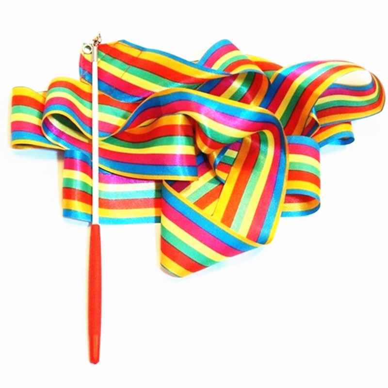 Rubans de gymnastique colorés de 2M/4M, ruban de danse, Art rythmique, pour gymnastique et entraînement