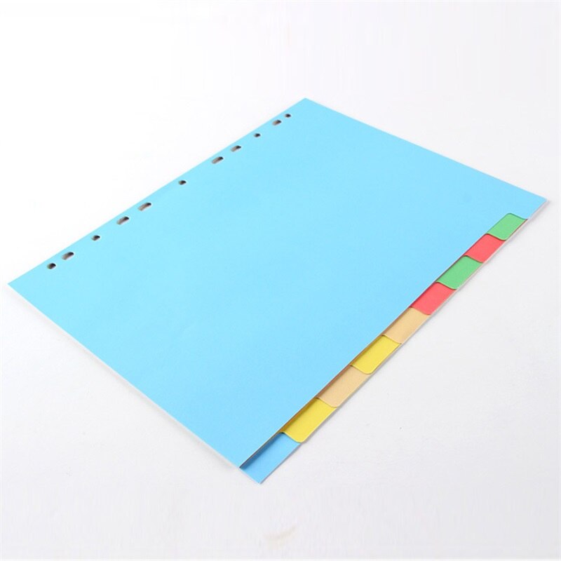 Binder Inner Pages Organizer Notebook Index Paper Separator Pages Stationary 6 Holes Diary Index Pages Loose Spiral Dividers
