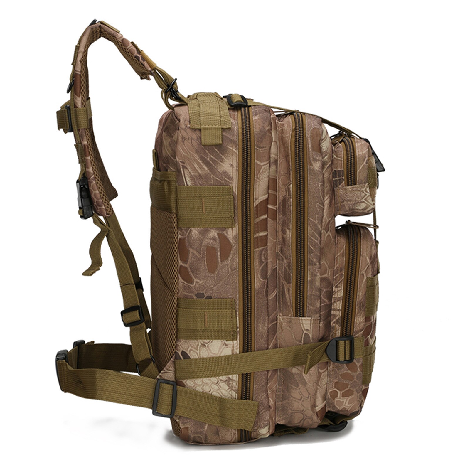 Outdoor Camouflage Backpack Mountain Hiking Daypack Large Capacity Multi Pockets Webbings Rucksacks Climbing Hiking Bags