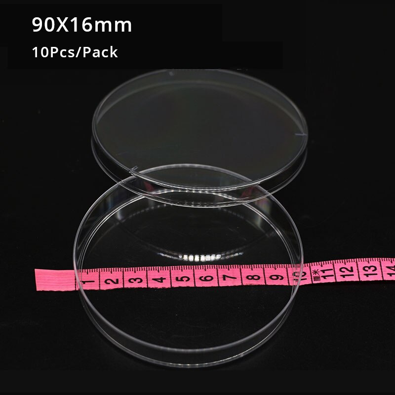 Platos de Petri de plástico estériles con tapas, 10 piezas, 90x16mm, para plato de laboratorio, platos de Petri de levadura bacteriana