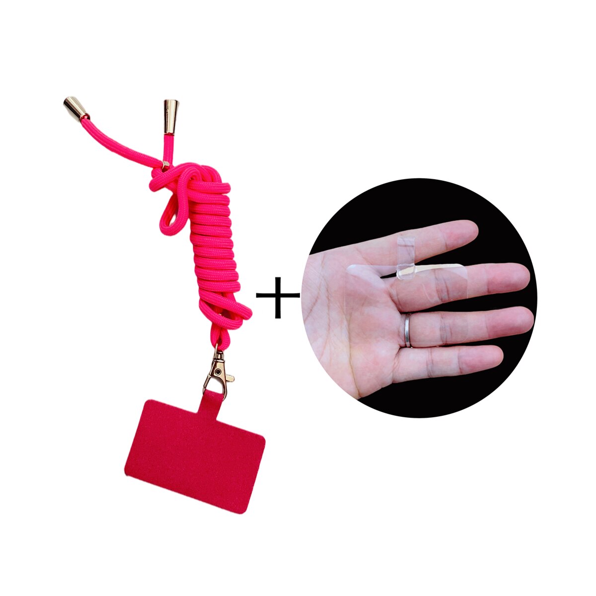 Odpinany regulowany smycz na telefon do telefonu komórkowego kobiety uniwersalny Patch Crossbody na szyję zatrzaskowy sznur do zawieszania: Rose