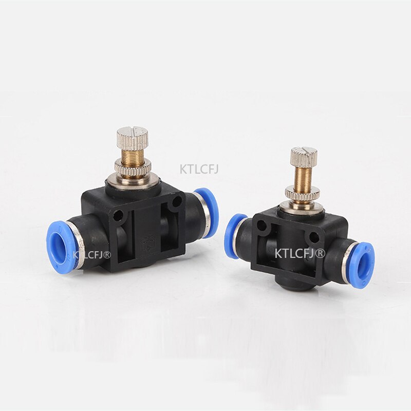 Pneumatic Airflow Regulator 4mm 6mm 8mm 10mm 12mm OD Hose Tube Gas Flow Adjust Valve Connector Fitting Air Speed Control Crane