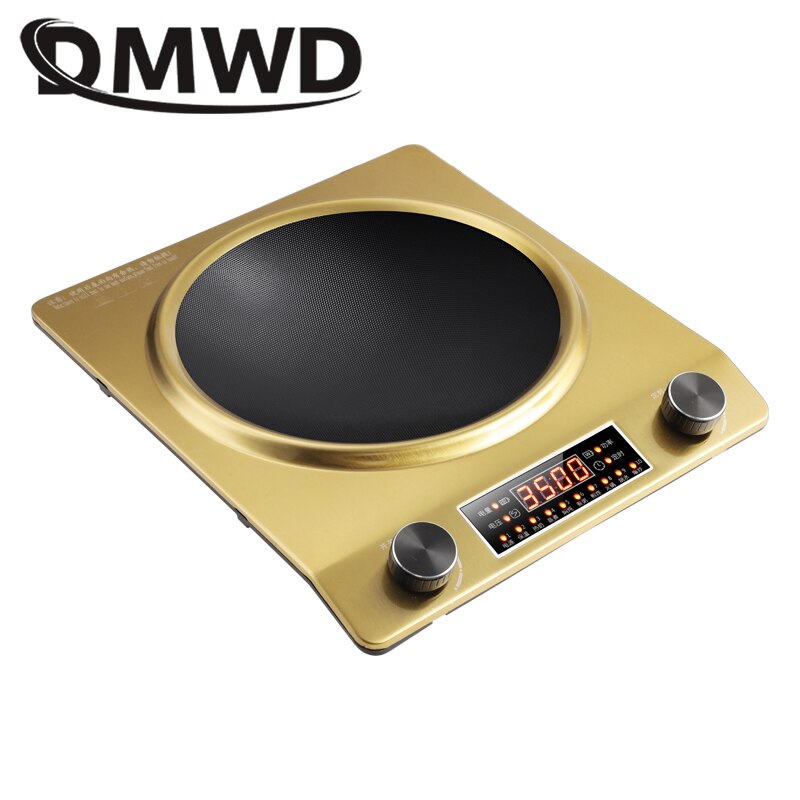 DMWD Electric Induction Cooker Waterproof 3500W Concave Type Magnetic Hotpot Hob Burner Soup Stir-fry Cooking Stove Cooktop EU