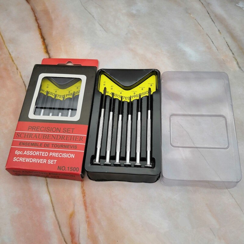 6Pcs Multifunction Small Screwdriver Set With Slotted Phillips Bits For Watch Glasses Screw Driver Repair Tools Set