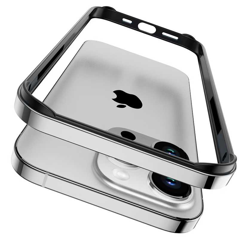Aluminium Frame Metal Bumper Hard Case for IPhone 16 15 14 13 12 11 Pro Max Plus 16E 16Pro 15Pro IPones Soft Inner Phone Cover: Silver / For iPhone 11