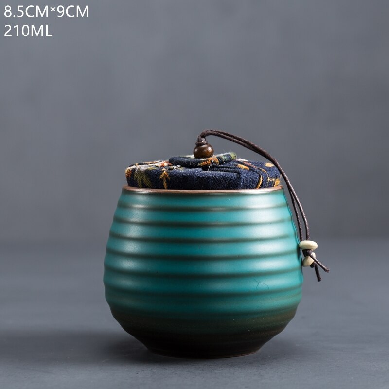 JIA-GUI LUO Ceramic tea container Tea Caddies tea organizer coffee container tea storage tea bag storage box D111: C