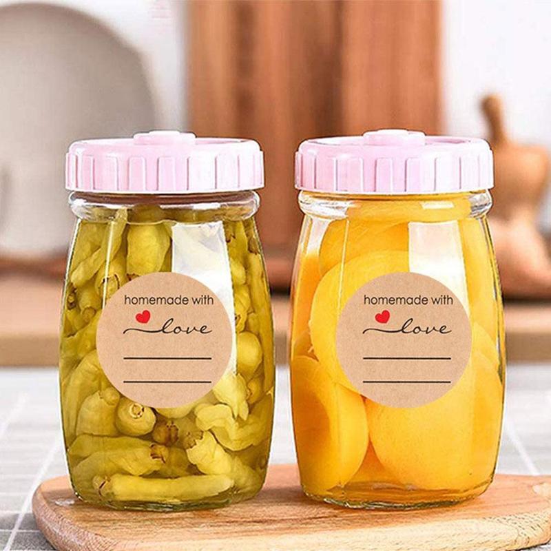 Handmade Love Stickers Packaging Writing Stickers Round 1inch 500pcs Decorations Labels E8C0