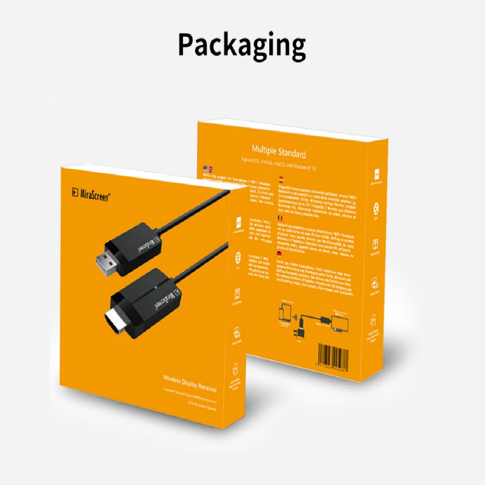 1080P Hd Kabel Smart Draadloze Screen Mirroring Ontvanger Telefoon Naar Tv Aansluiten Op Project Plug En Play Eenvoudig te Gebruiken