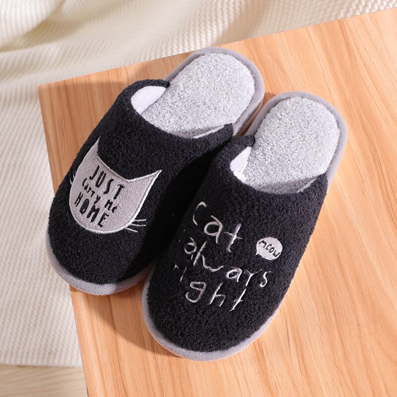 Enplei-zapatos planos con dibujos animados para hombre, chanclas Unisex a la de hogar, antideslizantes, con plataforma, talla 41-44: Black / 10