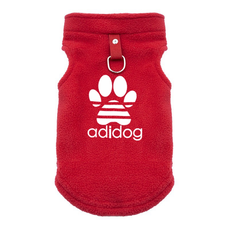 Soft Fleece Dog Clothes for Small Dogs Pull Ring Spring Autumn Winter Warm Pet Pullover French Bulldog Jacket Pug Coats: S / Silver