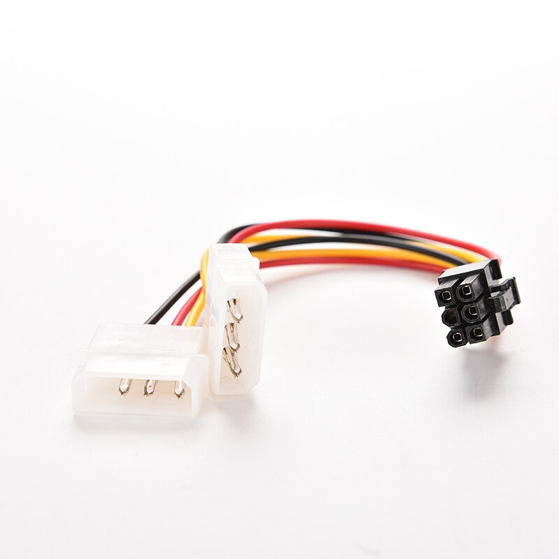 2 IDE PCI-E Y Molex IDE Power Cable Adapter Connector for video cards Dual 4pin Molex IDE Male to 6 Pin Female
