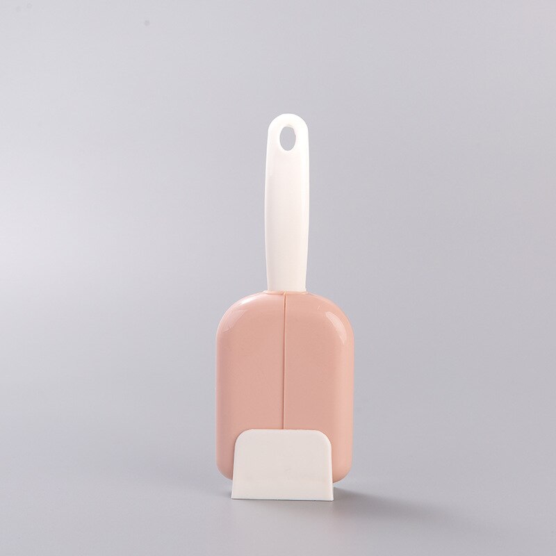 Keuken Pollepel Met Houder Opbergdoos Huishoudelijke Automatische Openen En Sluiten Non Stick Rijst Stand Lepel Met Stofkap: Pink