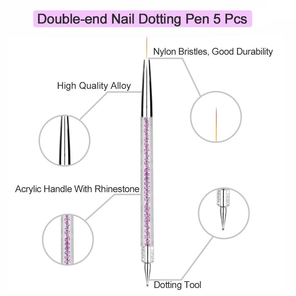 Best Verkopende Nail Brush Nail Pennen Nail Art Borstel Set Zachte Duurzaam Nail Art Schilderij Borstel Voor Vrouw Zus liner Brush # E